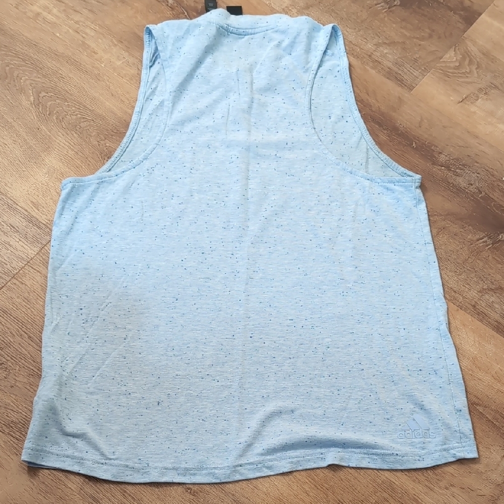 Adidas Sky Blue Speckled Tank Top - Picture 4 of 12